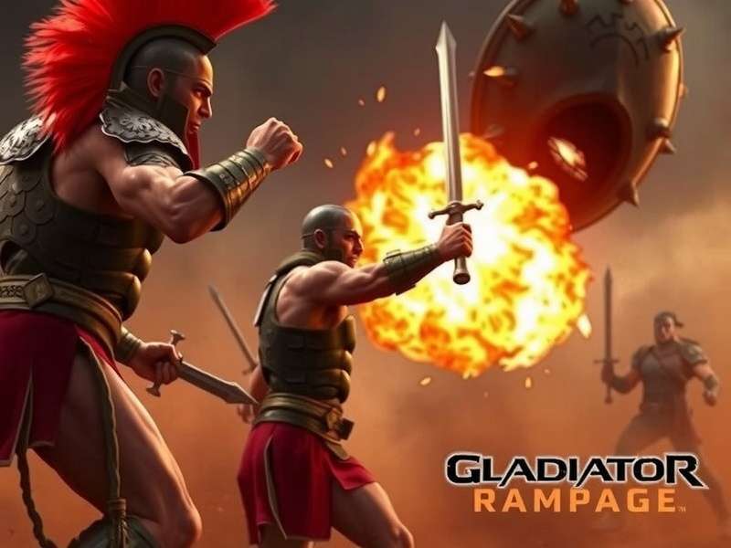 Gladiator Rampage gameplay screenshot showing intense combat